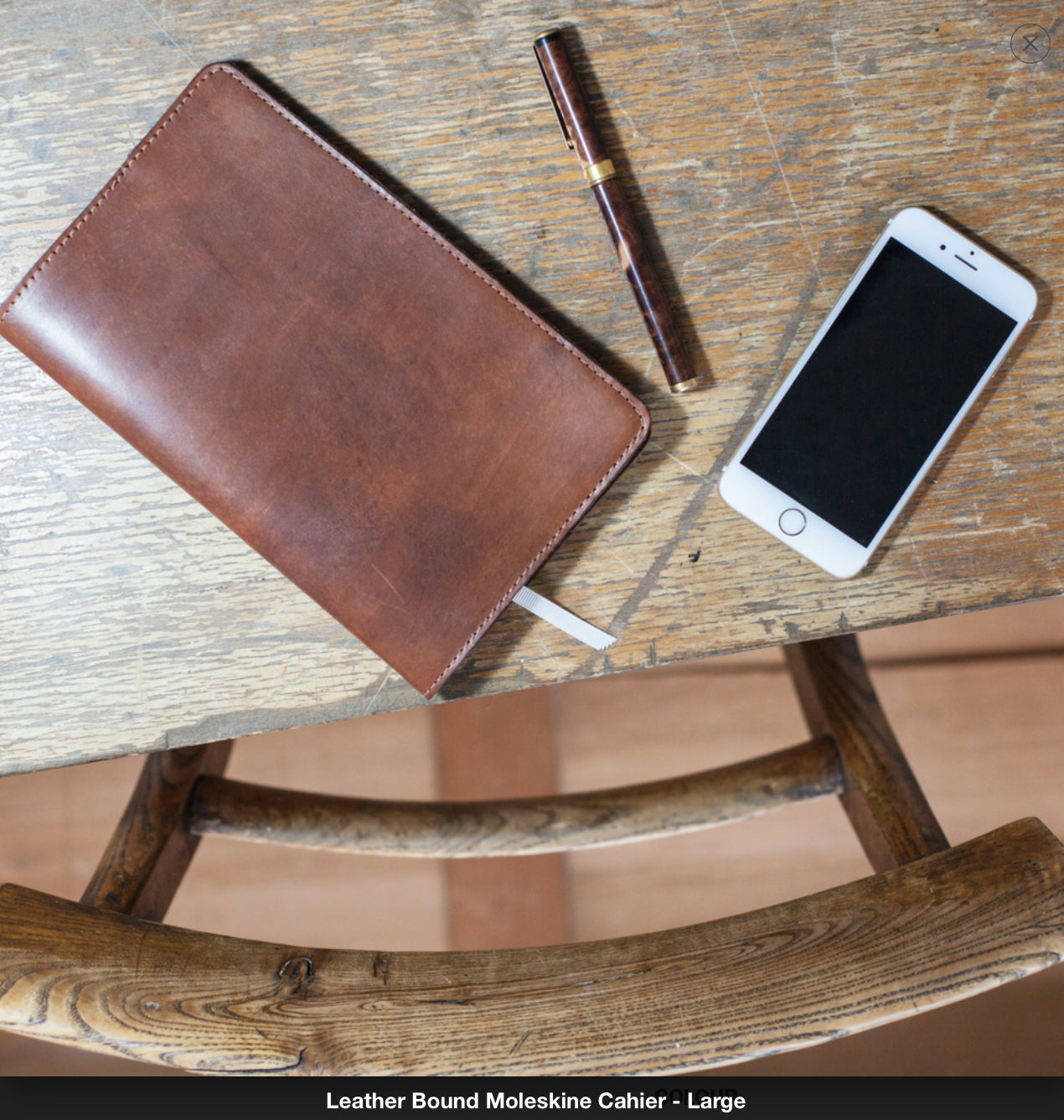Leather Bound Moleskine Cahier-Tanner Bates