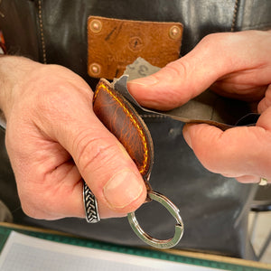 Love Heart Leather Key Ring-Tanner Bates