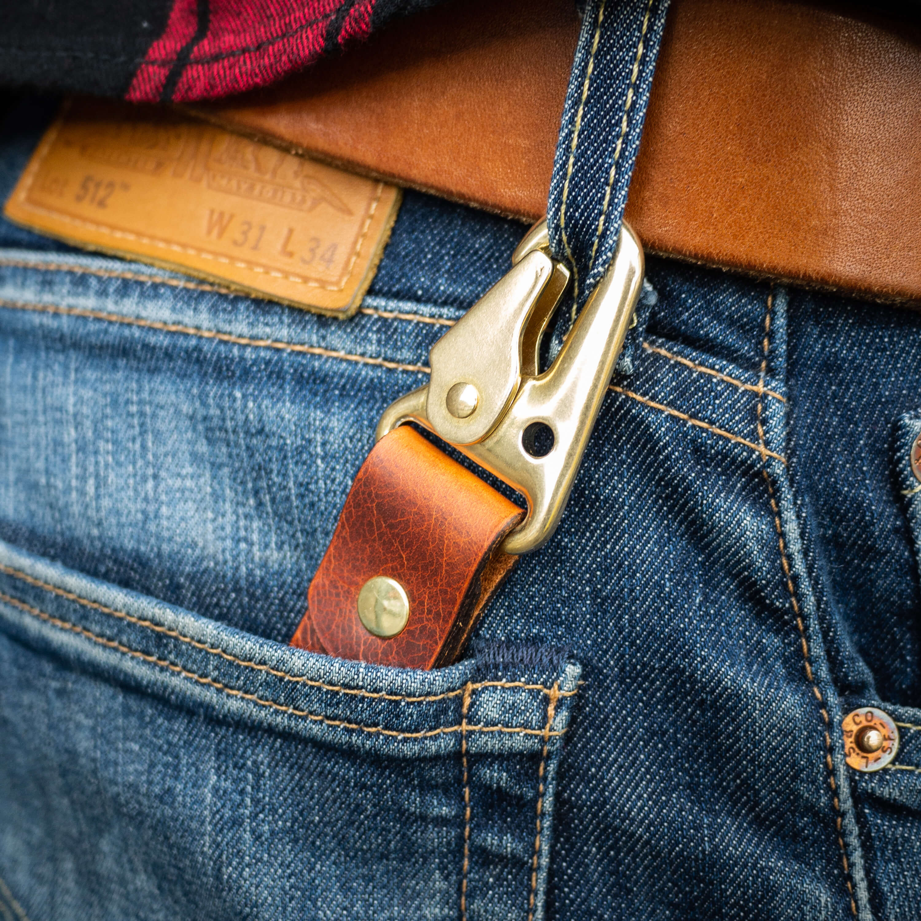 Leather Key Clip-Tanner Bates