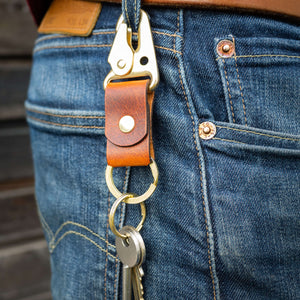 Leather Key Clip-Tanner Bates