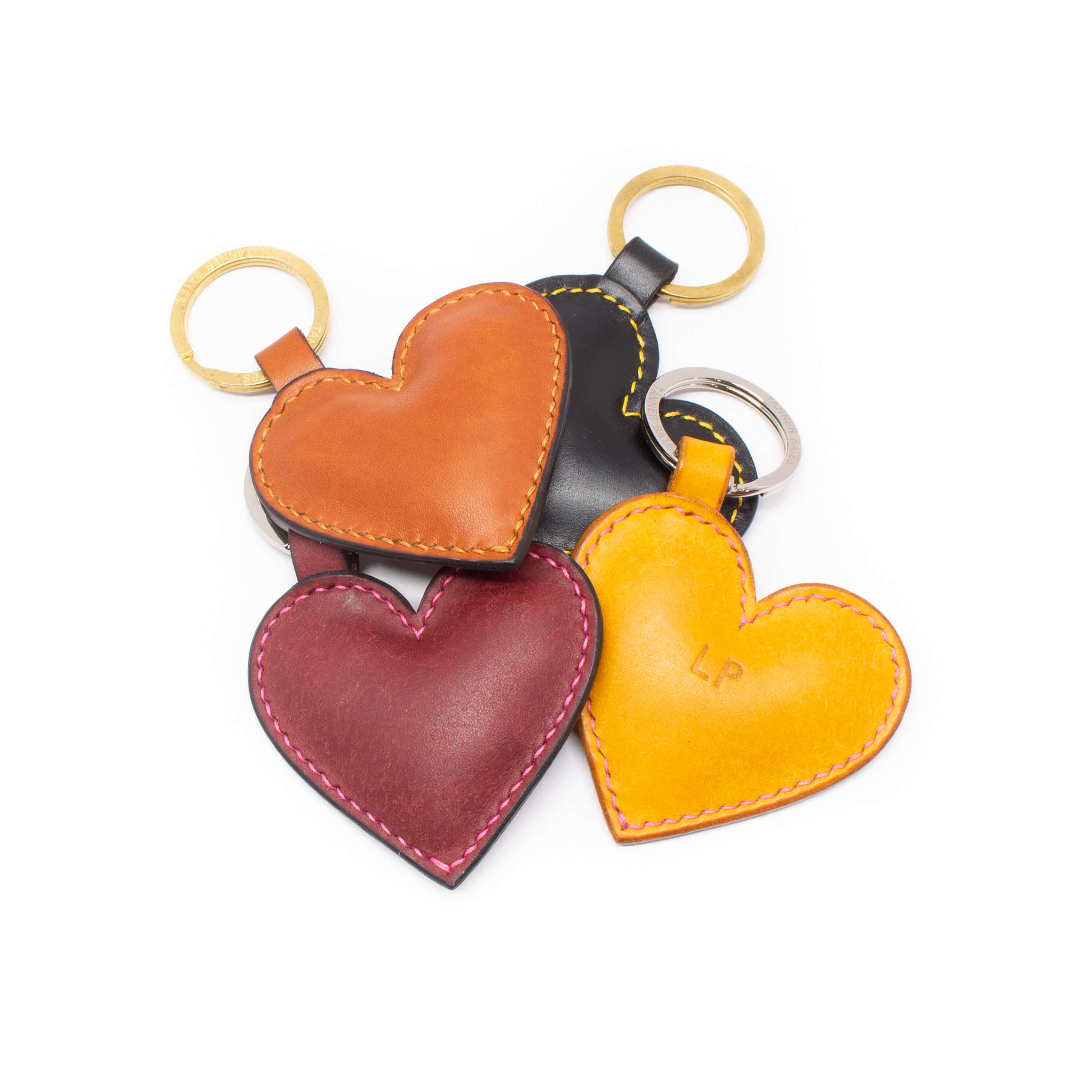Love Heart Leather Key Ring-Tanner Bates