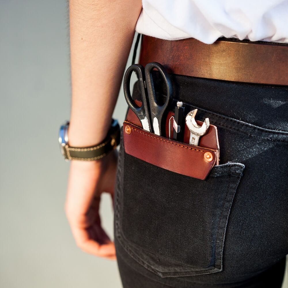Hand-made Leather Pocket Protector-Tanner Bates